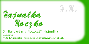 hajnalka moczko business card